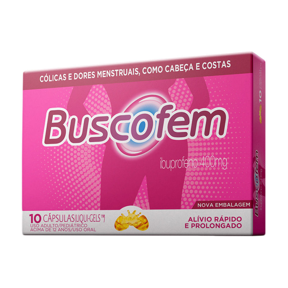 Buscofem 400mg 10 Cápsulas Gelatinosas Moles
