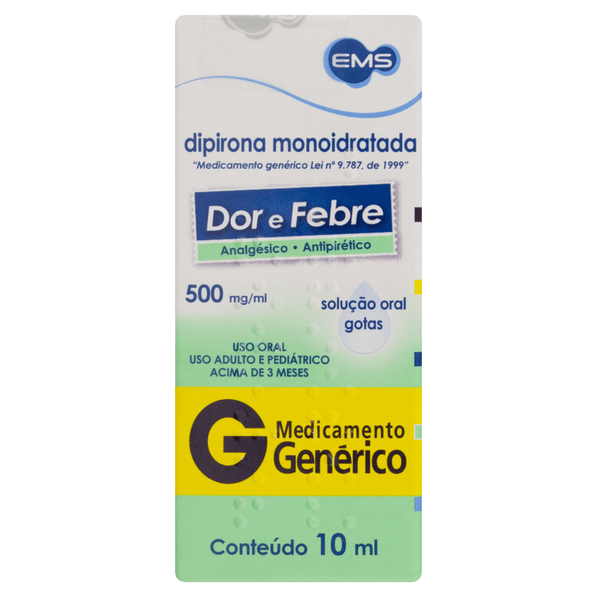 Dipirona 500mg/mL Solução Oral (Gotas) - Frasco Com 10mL - Farmadelivery