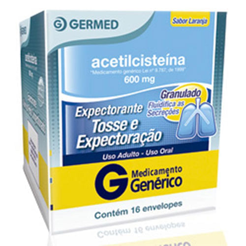 Acetilcisteina 600Mg Com 16 Envelopes De 5G Cada Germed