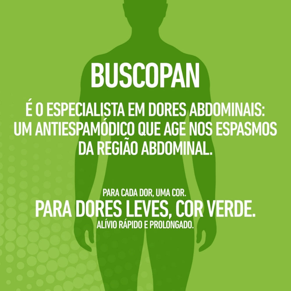 Analgésico e Antiespasmódico Buscopan 10mg 20 Drágeas