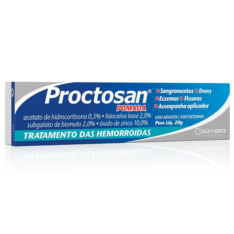 Proctosan 05 + 2 + 2 + 10% pomada retal tubo com 20 g + 1 aplicador