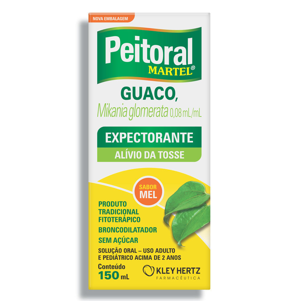 Peitoral Martel Xarope Expectorante com Guaco Sabor Mel 150mL