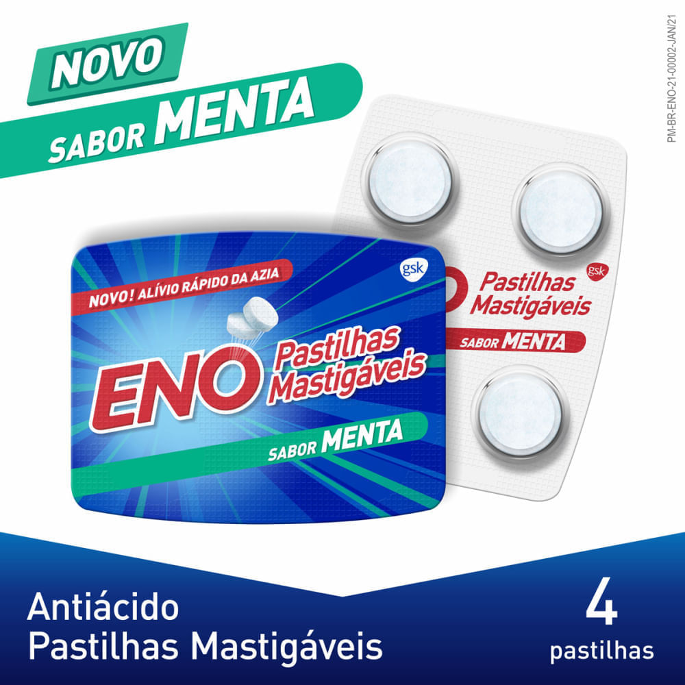 Eno Sabor Menta c/4 Pastilhas Mastigáveis
