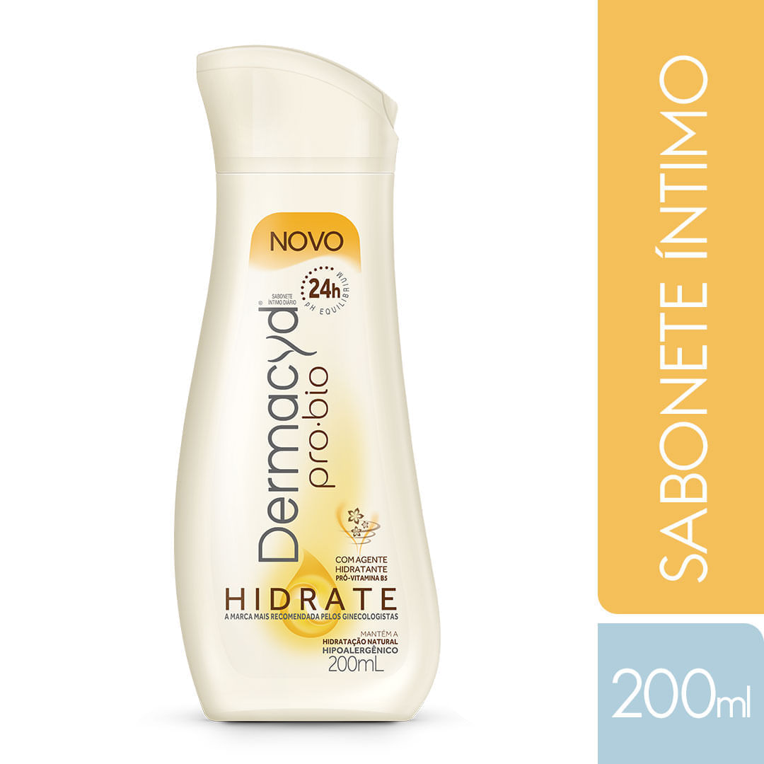 Sabonete Líquido Íntimo Hidrate Dermacyd Pro-Bio Frasco 200ml