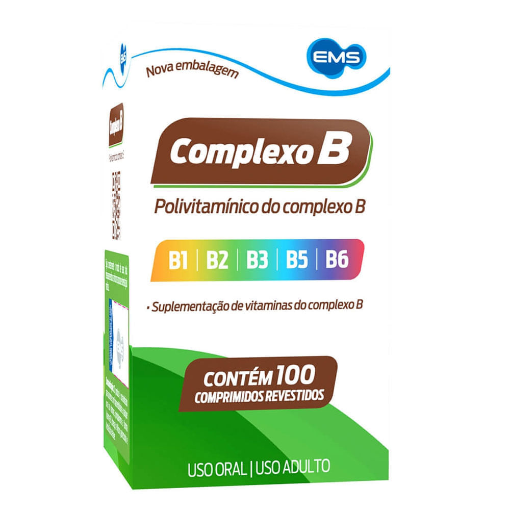 Complexo B Com 100 Comprimidos Revestidos