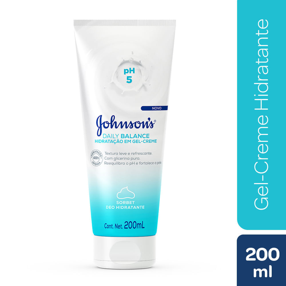Gel-Creme Hidratante Johnson`S Daily Balance Hidrataçao Intensa 200Ml