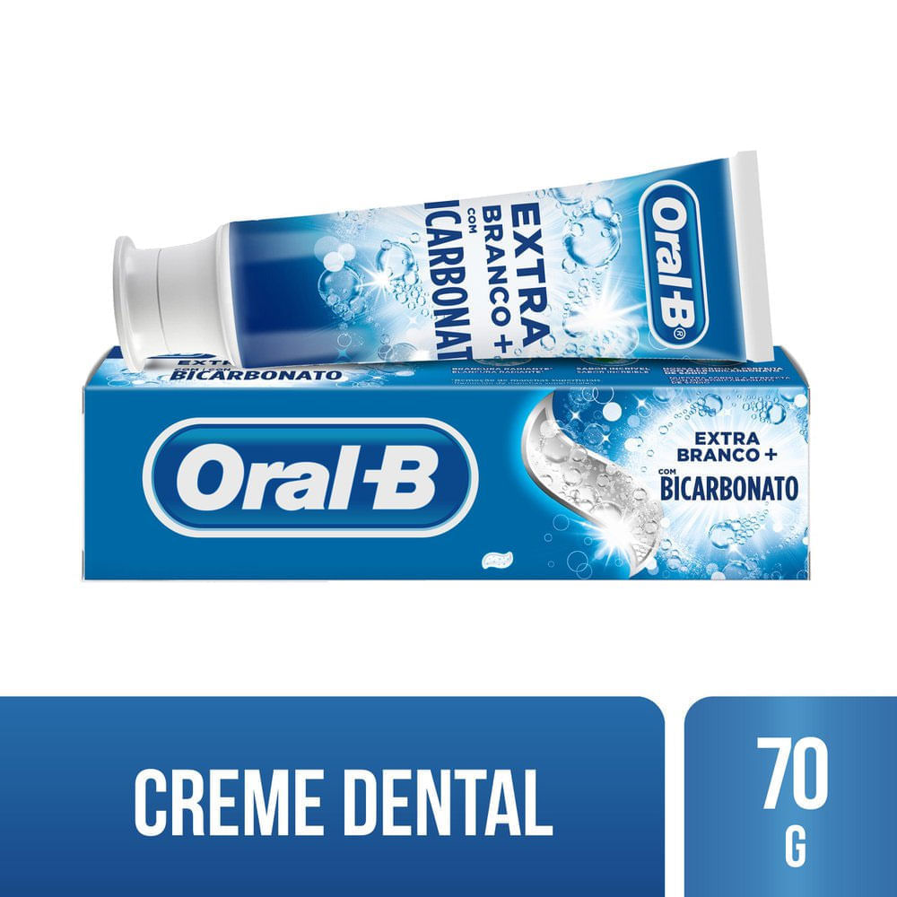 CREME DENTAL ORAL B EXT BRANCO BICARBONATO 70G