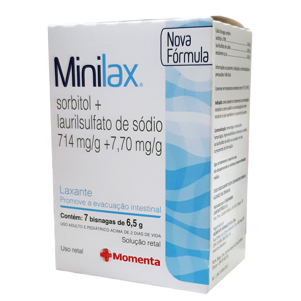 Minilax Solução Retal 7 Bisnagas de 6,5g Cada
