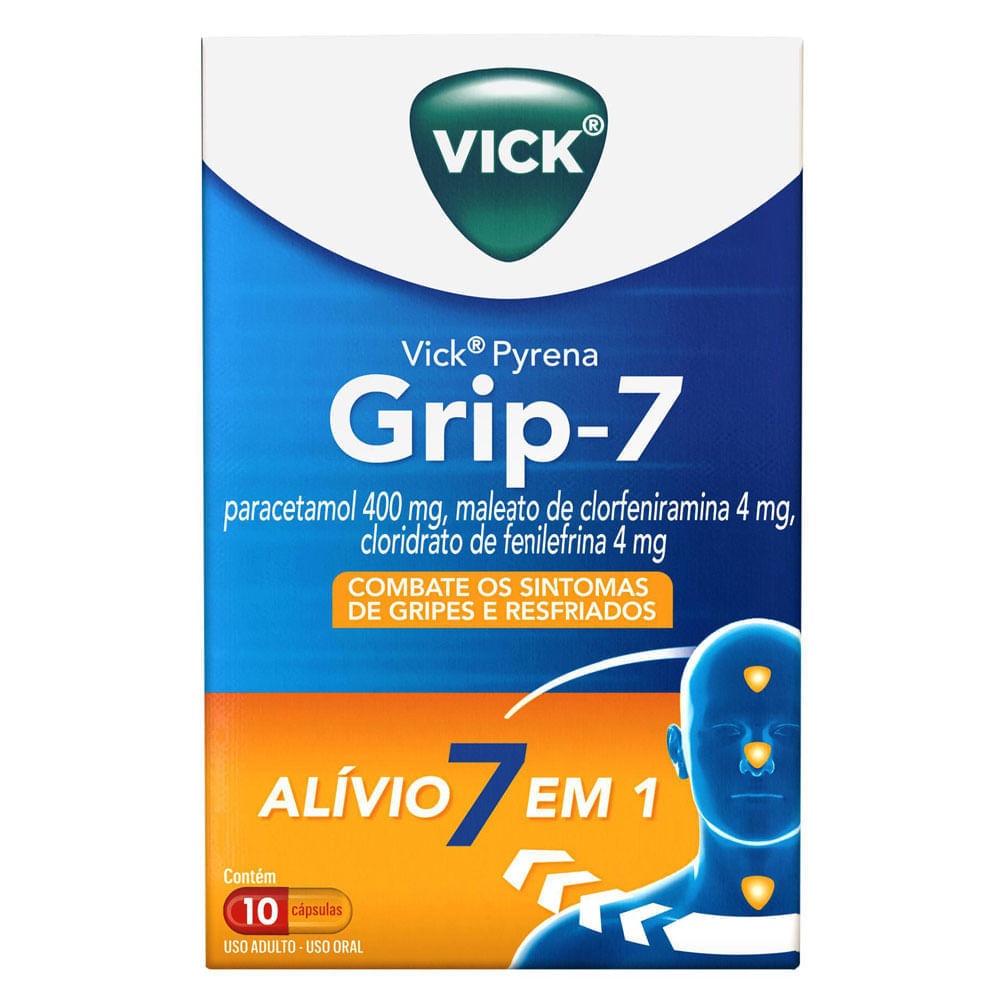 VICK PYRENA GRIP-7 COM 10 COMPRIMIDOS
