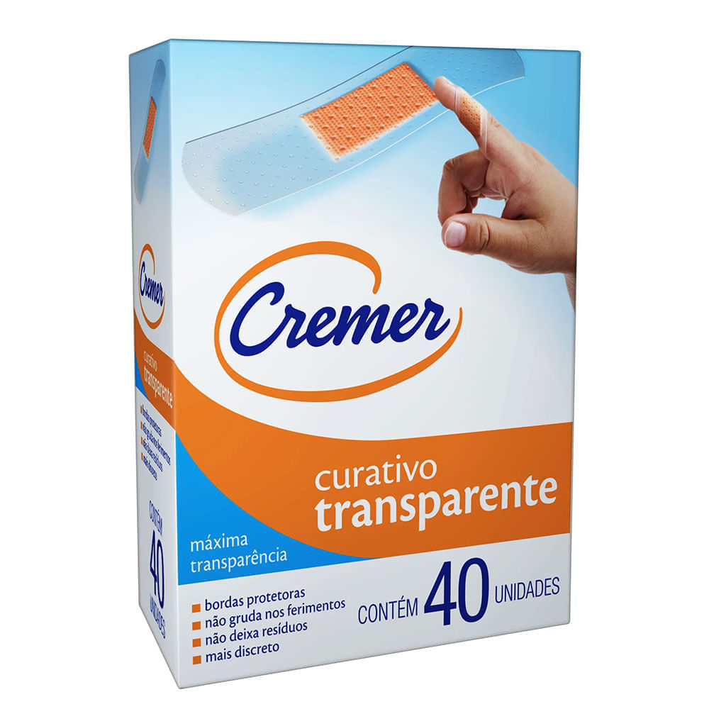 Curativo Cremer Transparente Com 40 Unidades