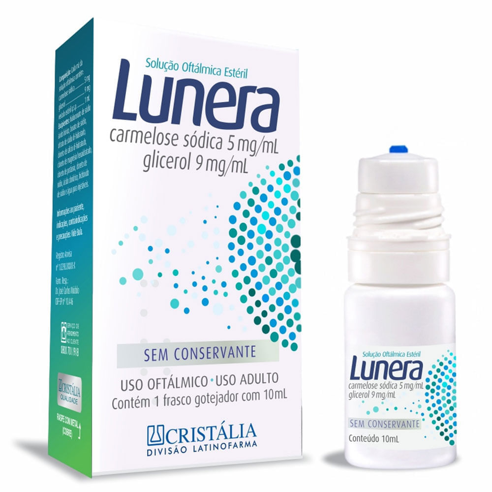 Colirio Lubrificante Hidratante Ocular Lunera 10Ml