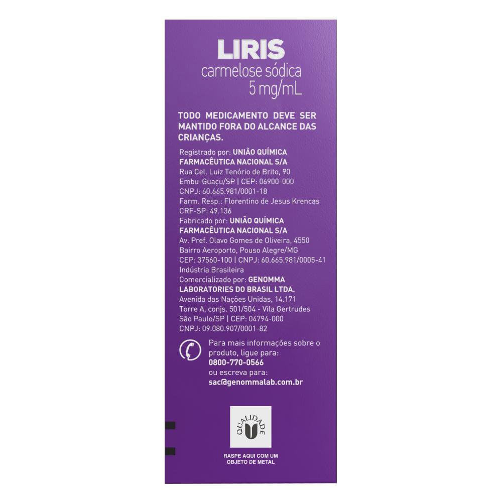 Liris Colírio Para Os Olhos Com Carmelose Sódica  10ml