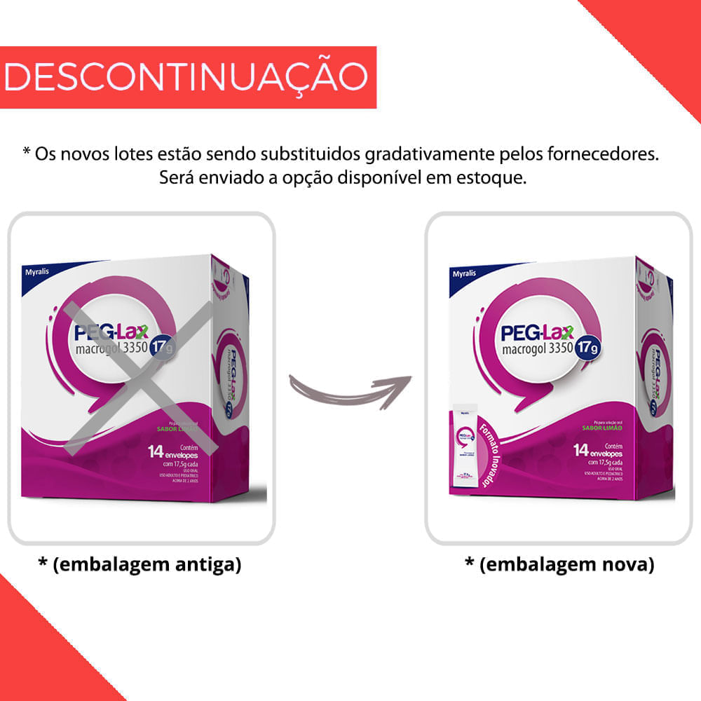 Peg-Lax 17g Pó Para Solução Oral Sabor Limão 14 Envelopes