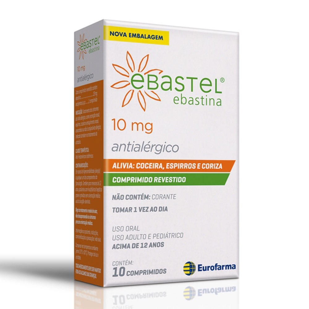 Ebastel 10mg com 10 Comprimidos