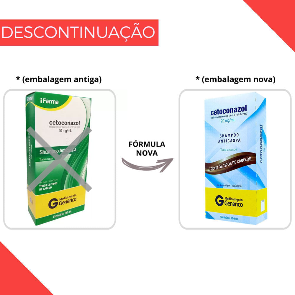 Cetoconazol Shampoo Anticaspa 20mg/mL 100mL Genérico Cimed