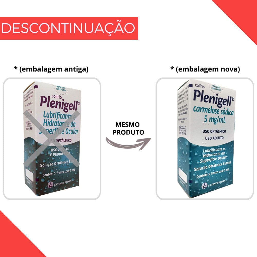 Colírio Plenigell Latinofarma 5ml