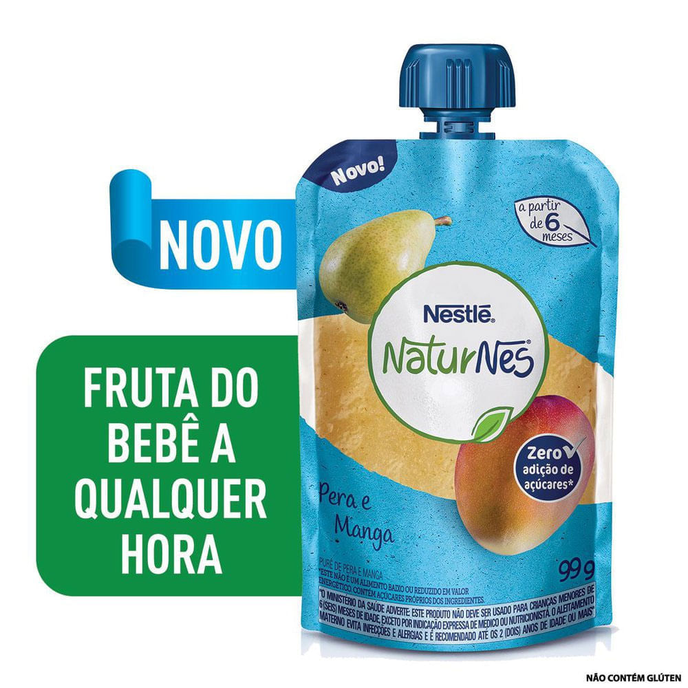 Purê Orgânico Nestlé Naturnes Pera e Manga - 99g