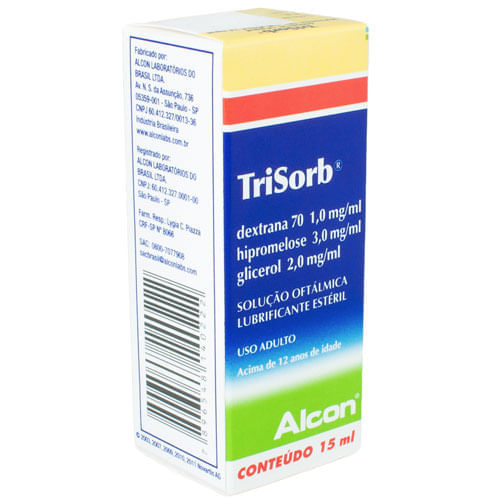 Trisorb 03 + 01 + 02% Solução Oftálmica Frasco Gotejador Com 15Ml