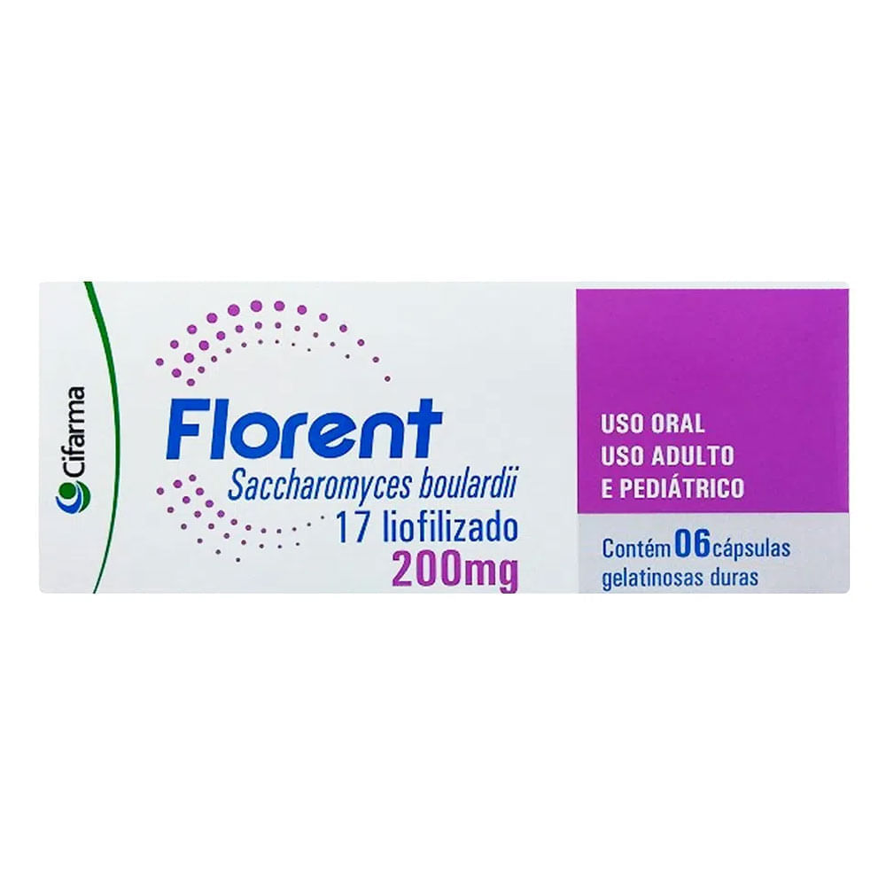 Probiótico Florent 200mg com 6 Cápsulas