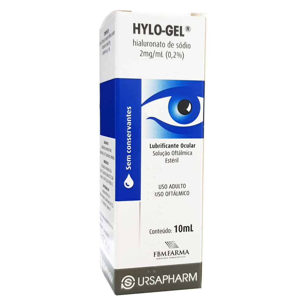 Hylo Gel 2mg/ml Solução Oftálmica Estéril 10ml