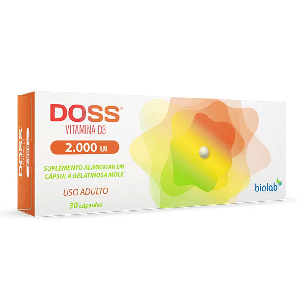 Vitamina D3 Doss 2.000UI Biolab 30 Cápsulas