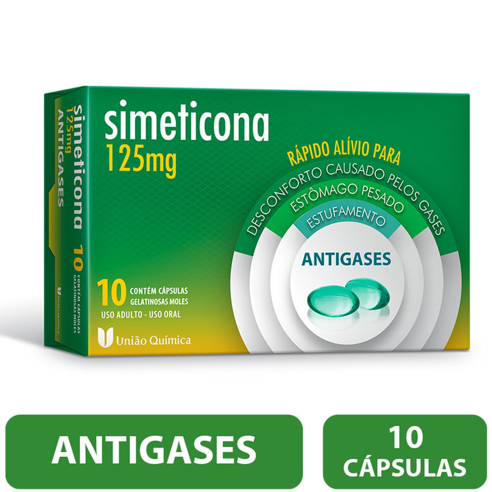 Simeticona 125Mg Com 10 Comprimidos Uniao Quimica