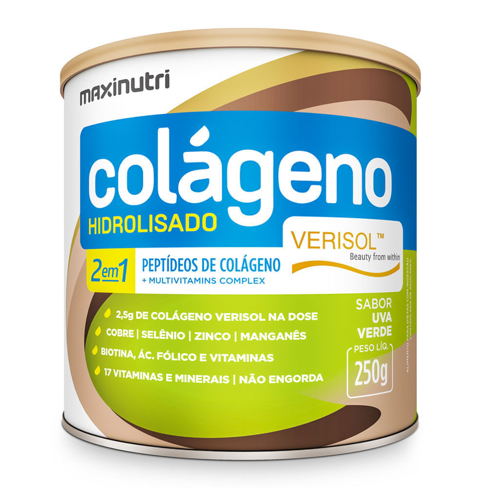 Colágeno Hidrolisado Verisol 2x1 Uva Verde - 250g - Maxinutri