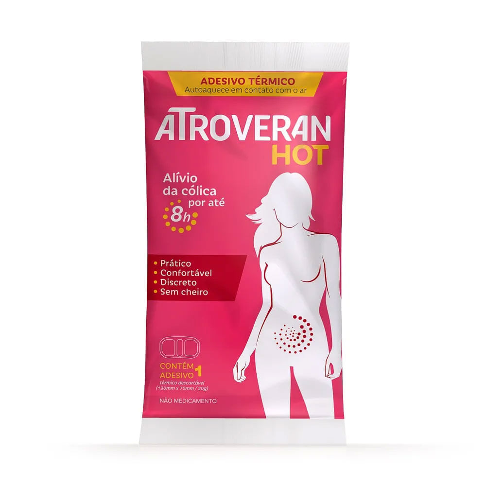 Atroveran Hot Adesivo Térmico Descartável - Alívio da Cólica