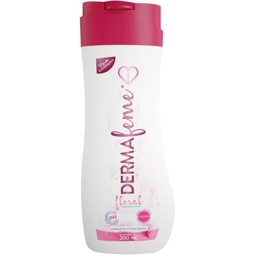 Sabonete Íntimo Líquido Dermafeme Floral 200ml