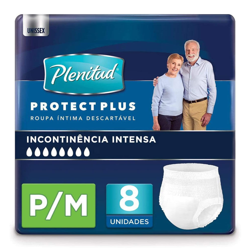 Encontraproduto.com.br - Plenitud Roupa Íntima Proctect Plus, 8 Unidades - P/M