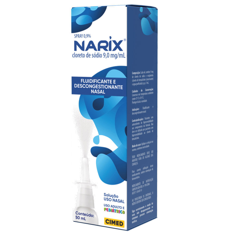 Narix Solução Nasal Spray 0,9% 50mL