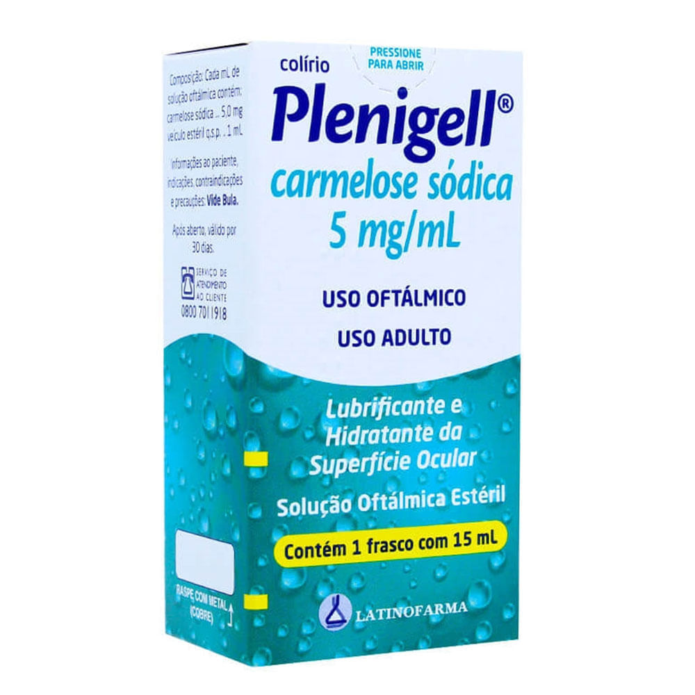 Plenigell Solução Oftálmica 15ML