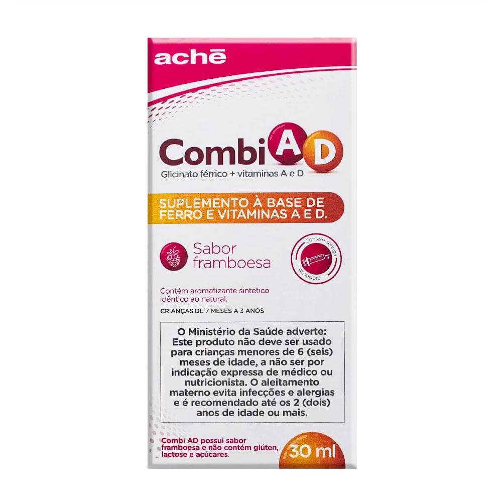 Encontraproduto.com.br - Combi AD Sabor Framboesa Solução 30mL