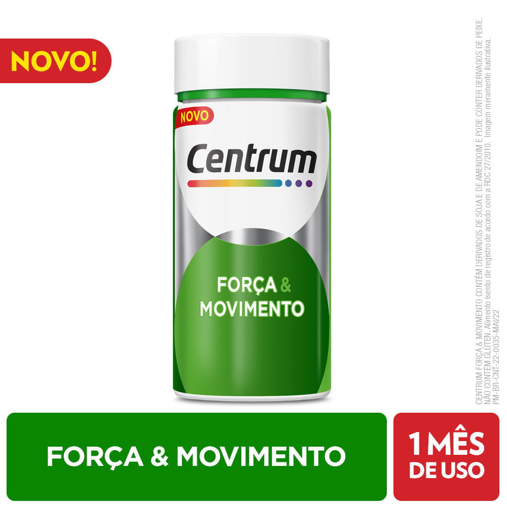 Suplemento Alimentar Centrum Força & Movimento 30 Cápsulas Moles