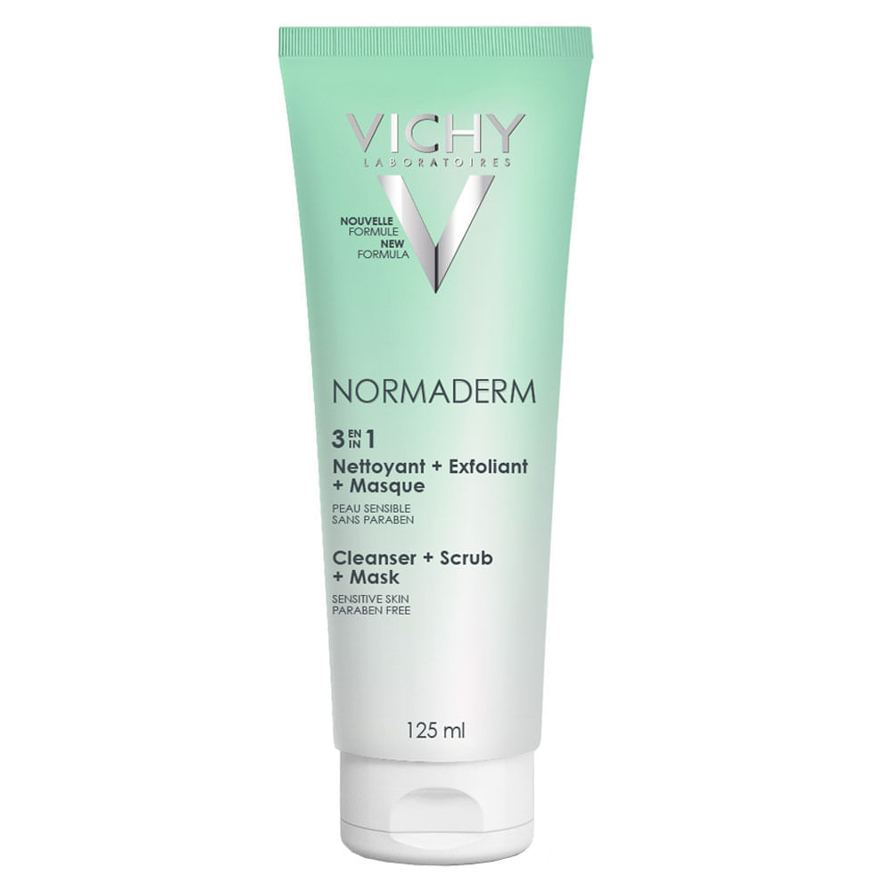 Gel Creme Limpeza e Esfoliação Vichy Normaderm 3 em 1 125ml