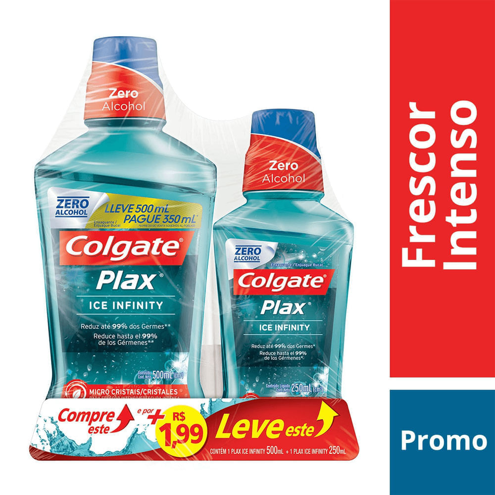 Solução Bucal 500ml+1,99 Leve Solução Bucal Colgate Plax 250ml