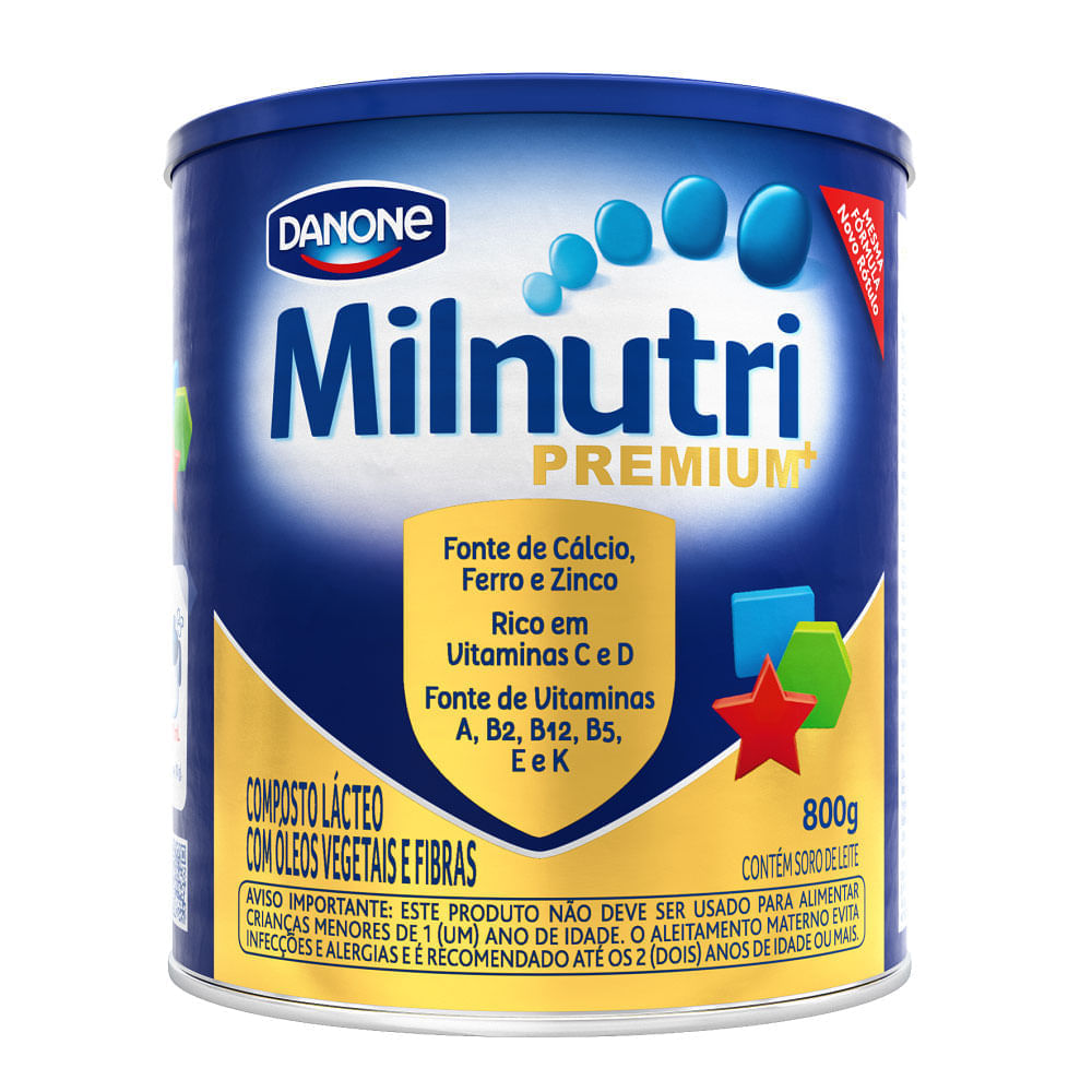 KIT MILNUTRI PREMIUM COMPOSTO LACTEO COM 2 UNIDADES DE 800G+BRINDE