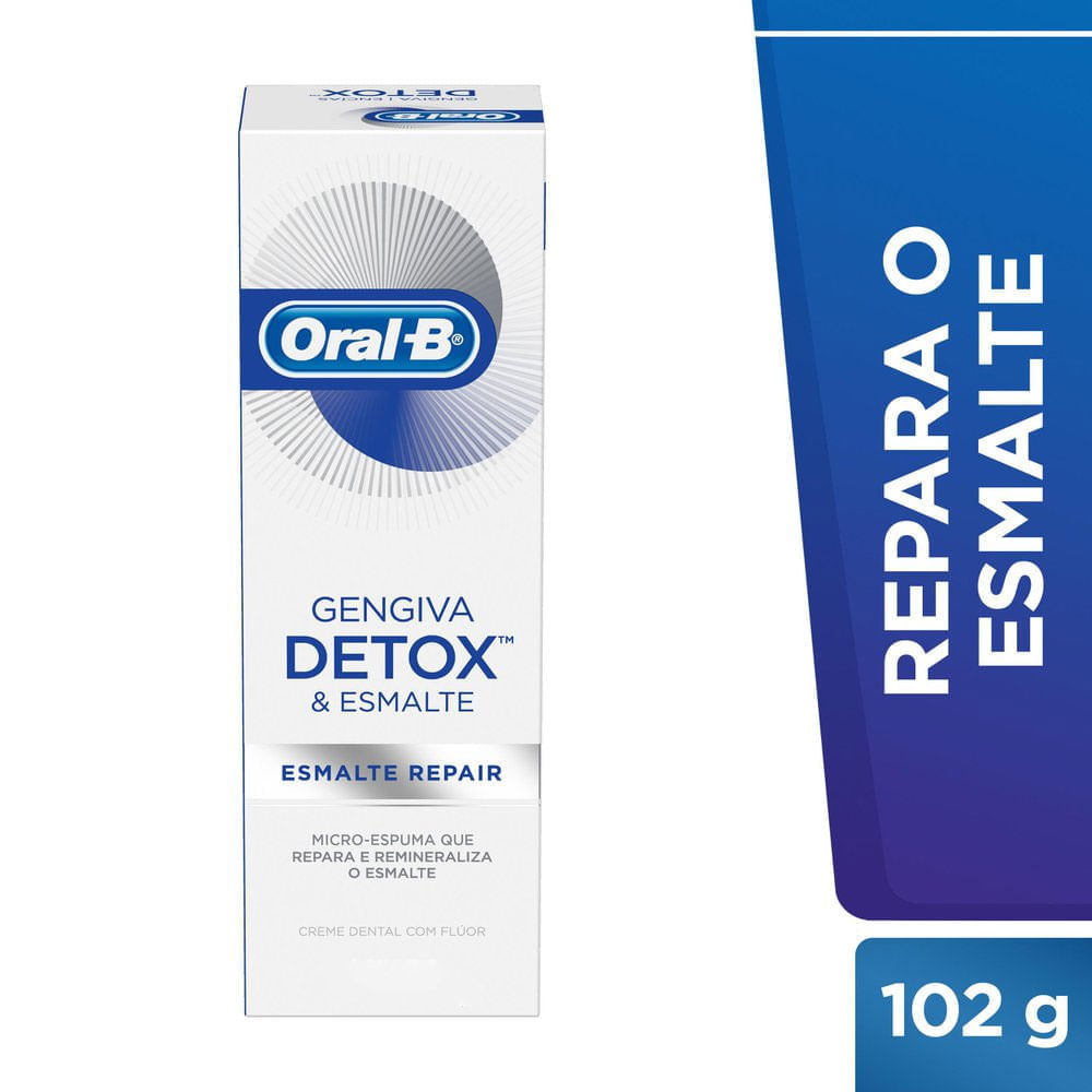 CREME DENTAL ORAL B DETOX ESMALTE REPAIR 120G