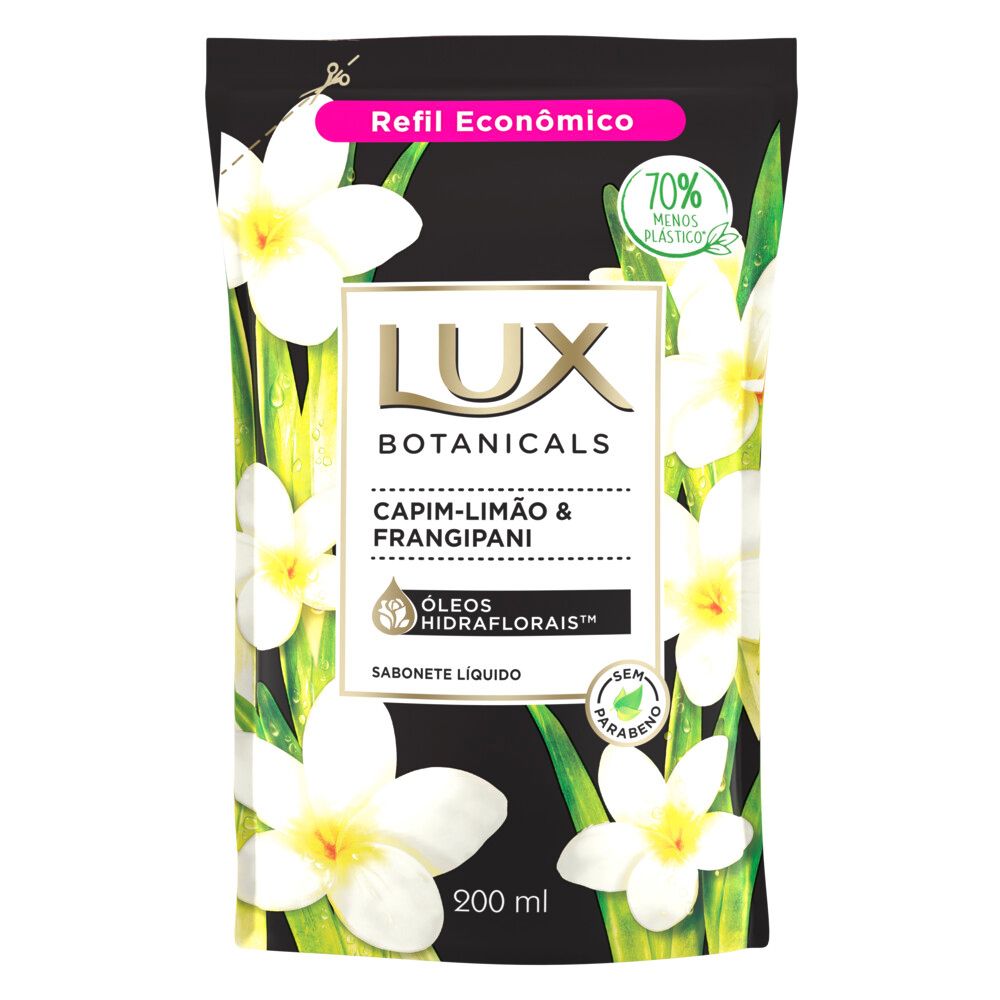 Sabonete Liquido Lux Botanicals Capim-Limao Fran Refil 200ml