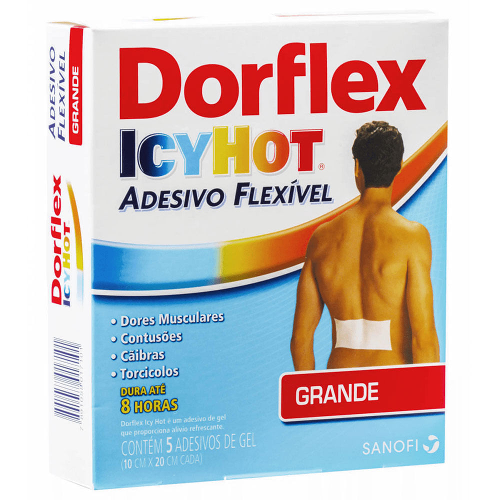 Dorflex Icy Hot Adesivo Transdérmico - Caixa com 5 Adesivos grandes