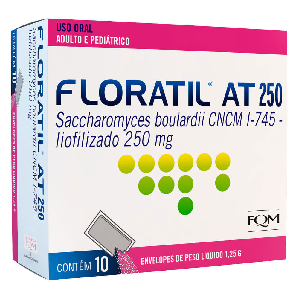Floratil AT 250mg c/10 Envelopes de 1,25g Cada