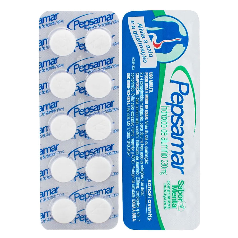 Encontraproduto.com.br - Pepsamar Menta Com 10 comprimidos