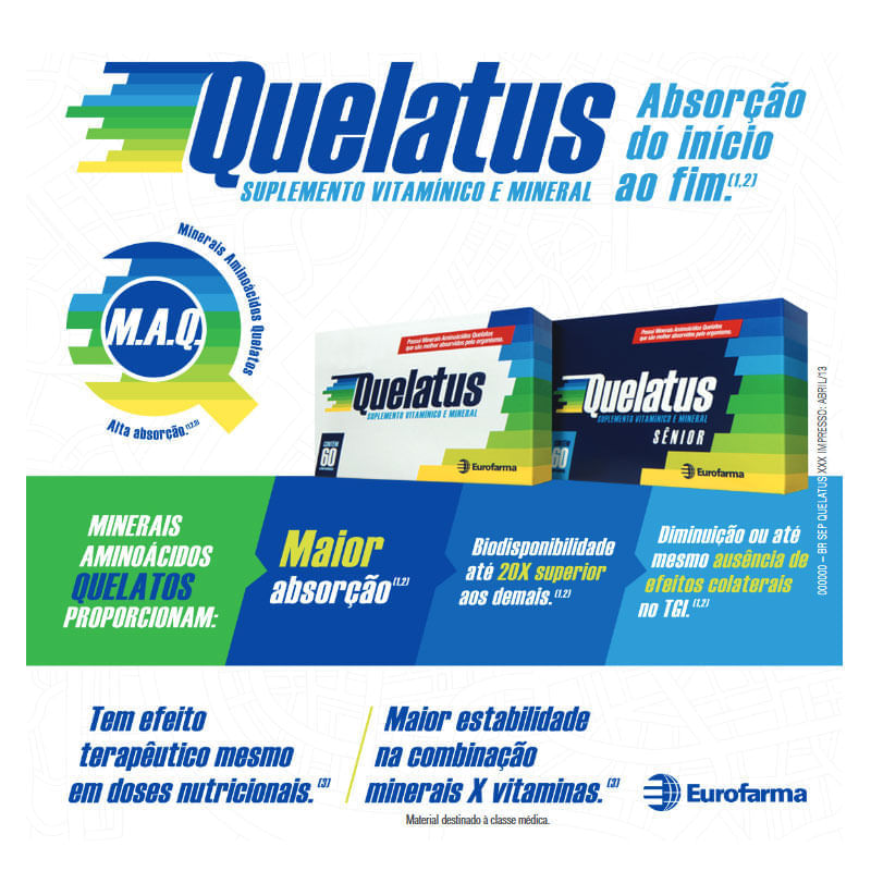 Suplemento Alimentar Quelatus Senior 30 Comprimidos