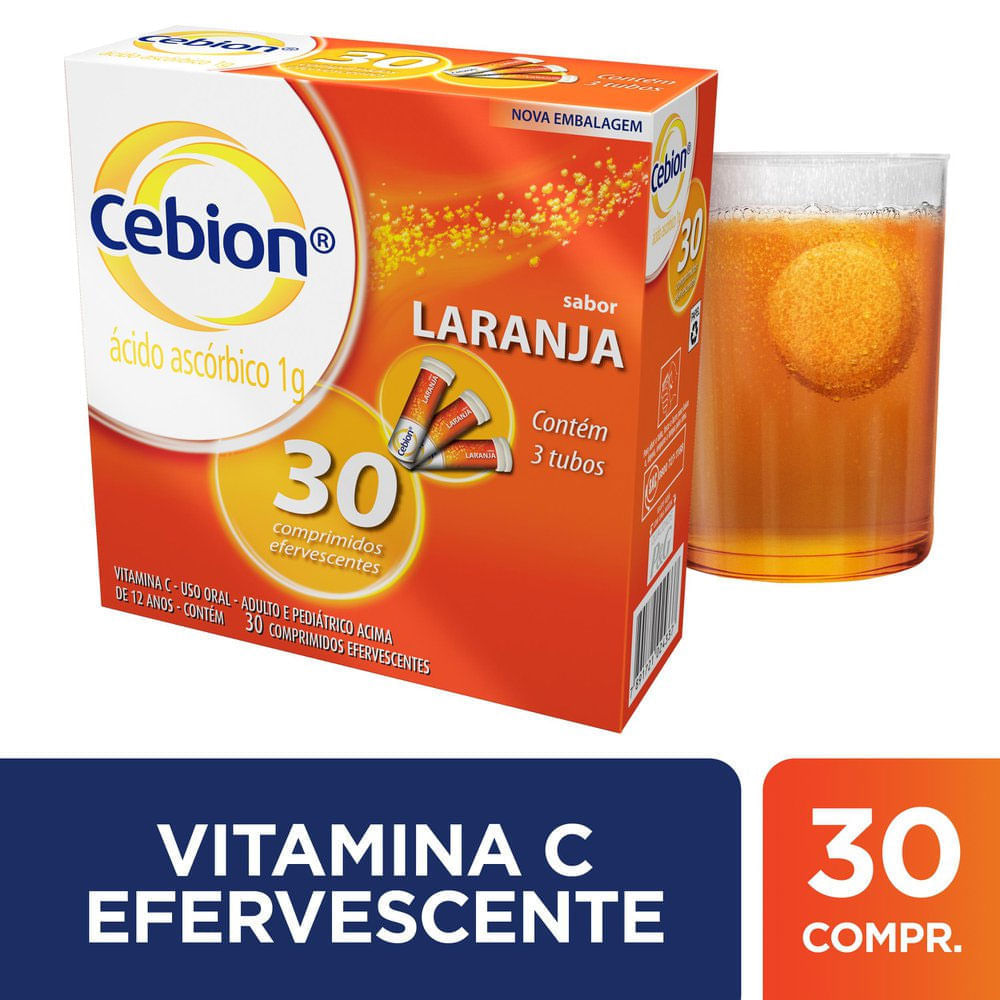 Kit Cebion 1G Com 3 Tubos Com 10 Comprimidos Efervescentes