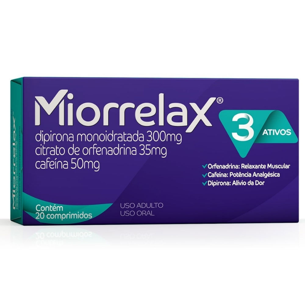 Encontraproduto.com.br - MIORRELAX COM CT BL AL PLAS X 20