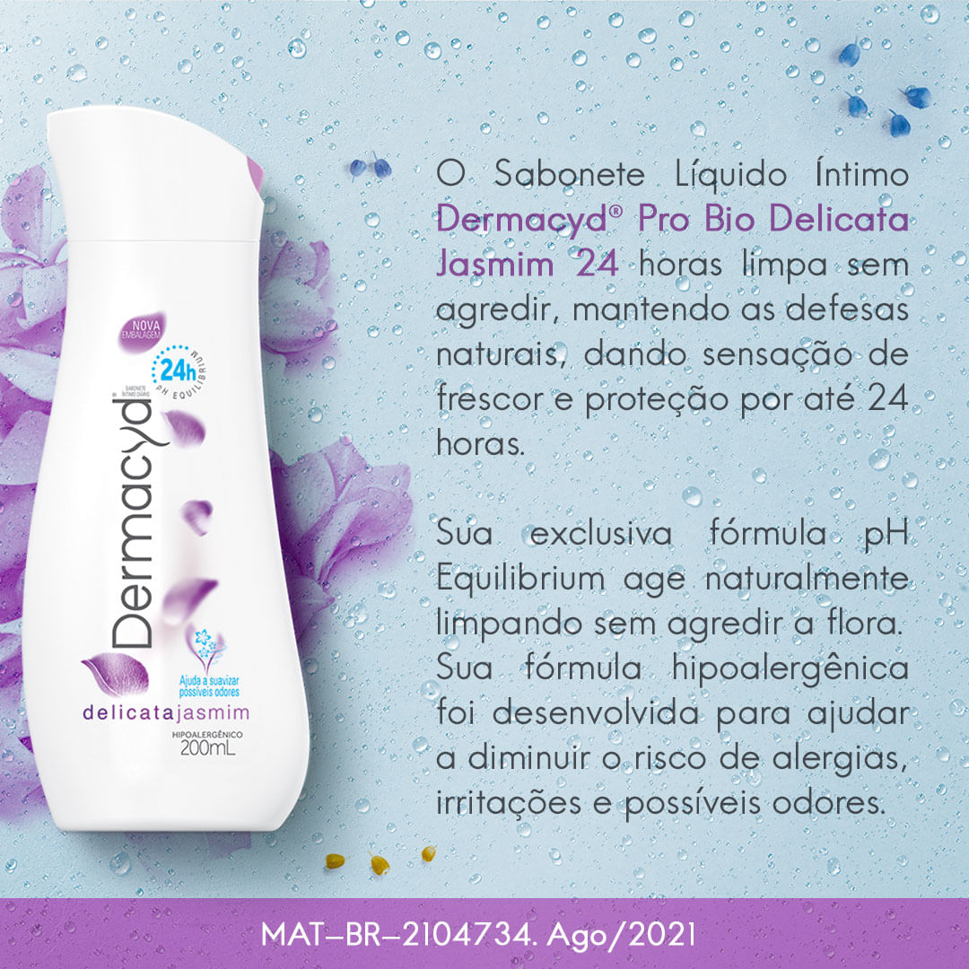 Kit Sabonete Líquido Íntimo Dermacyd Delicata 200ml + 100ml Em Oferta ...