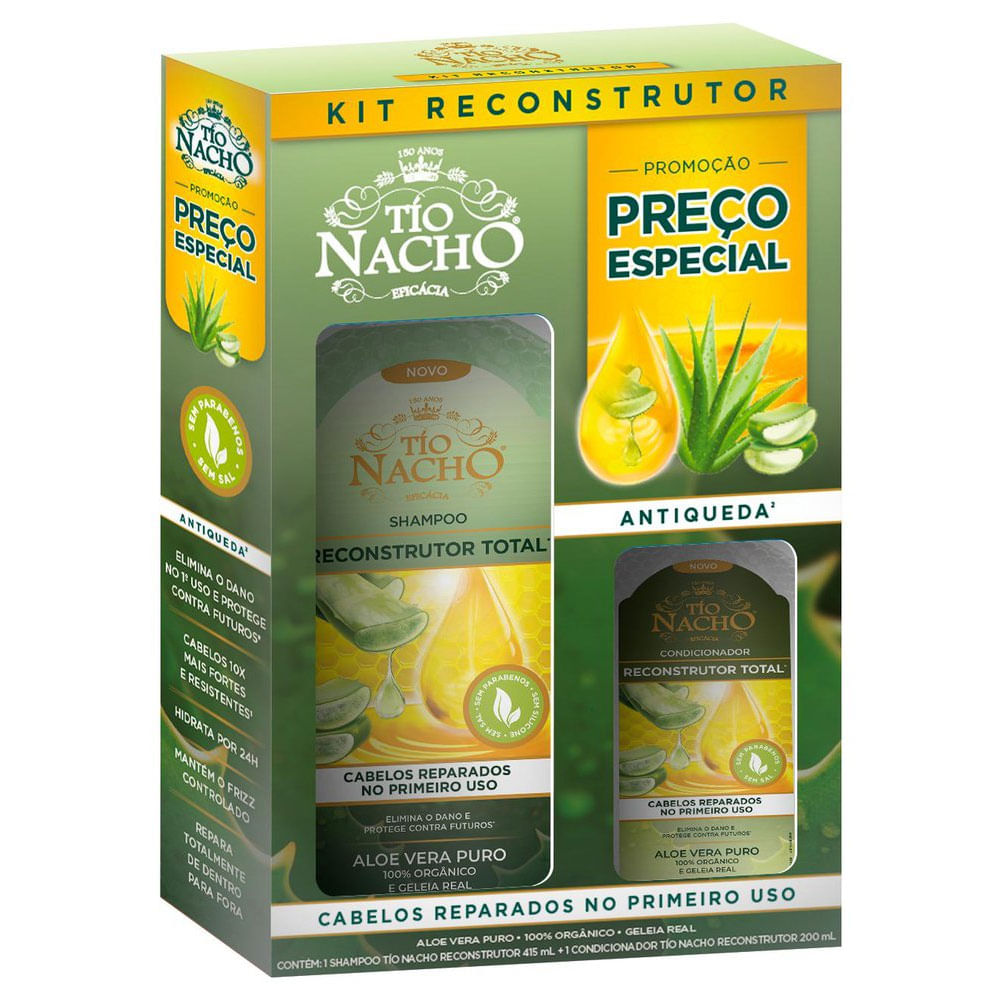 Kit Tío Nacho Reconst Total Shampoo 415ml+Condicionador 200ml em Oferta -  Farmadelivery