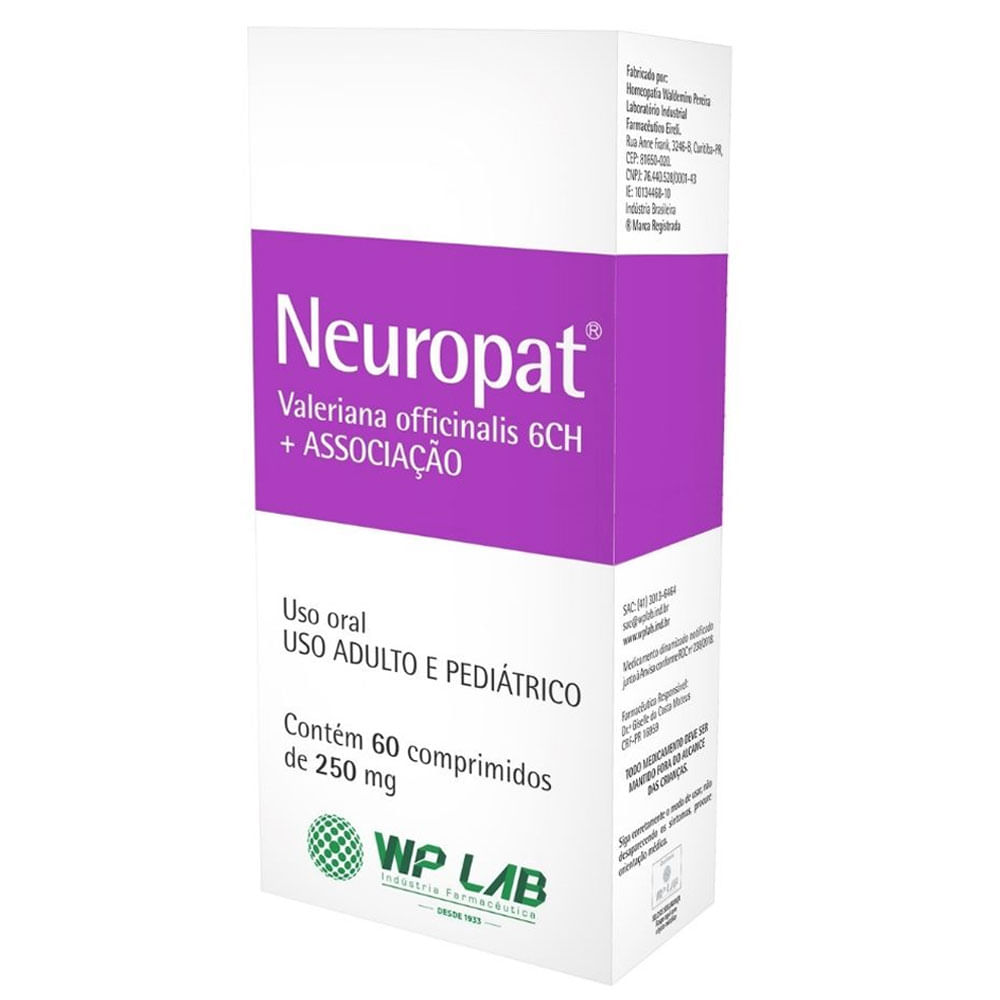 Neuropat 250mg 60 Comprimidos em Oferta - Farmadelivery