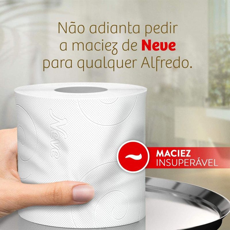 Papel Higiênico Folha Dupla Neutro Neve Toque De Seda 16 Rolos Em