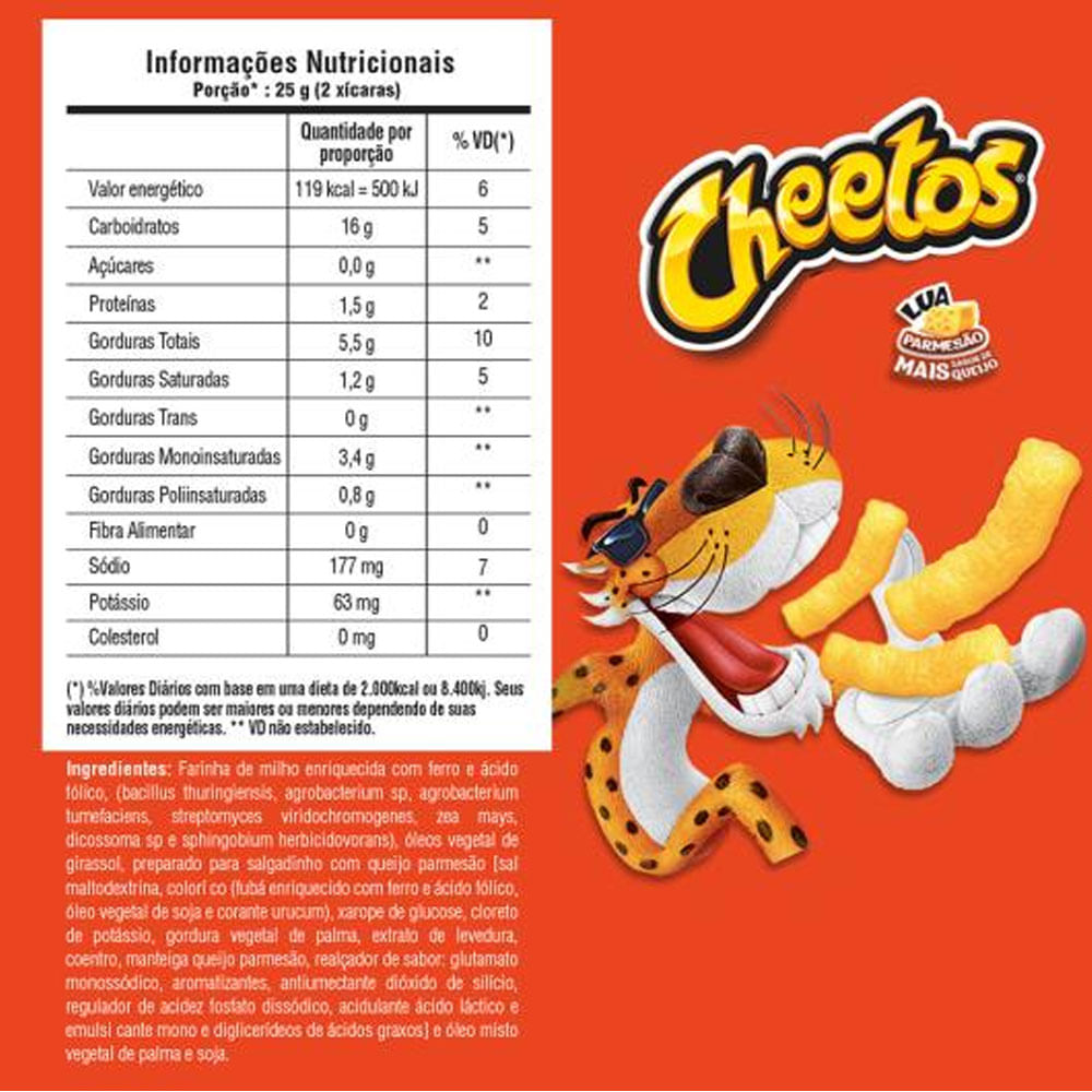 Cheetos Lua Parmesão 40g – Polaris Conveniência